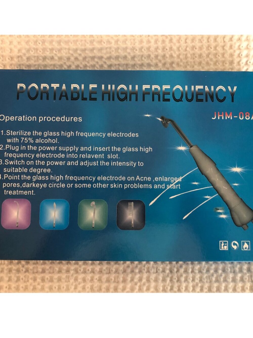 Portable High-Frequency Facial Skin Care Wand Machine